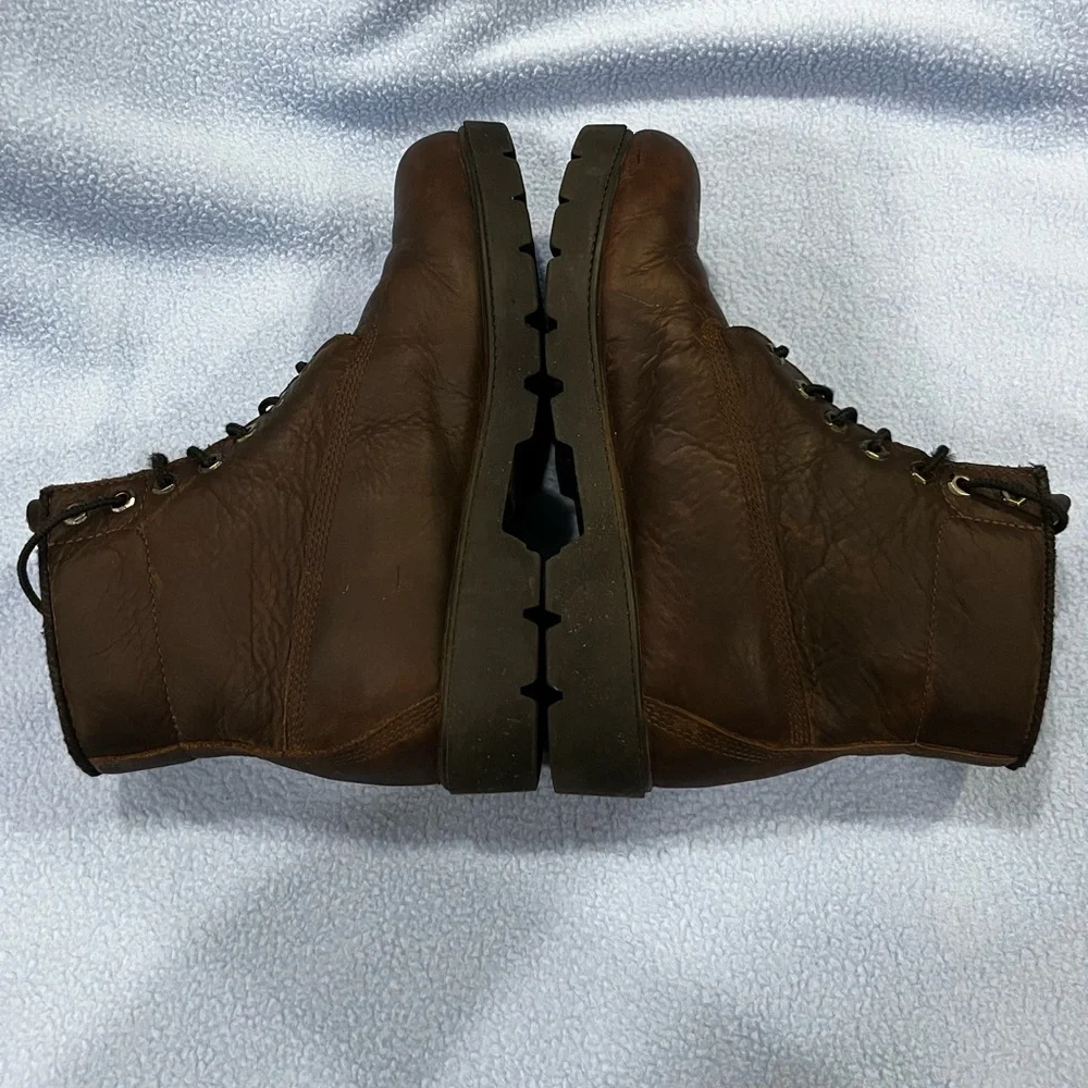 Timberland 22095 1140 Mens Leather Boots, Dark Brown, Oil Resistant Soles, Sz 9M - Picture 3 of 5